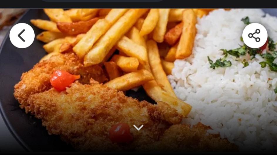 Executivo de Peixe Empanado (Sensação da Casa) com Arroz e Fritas