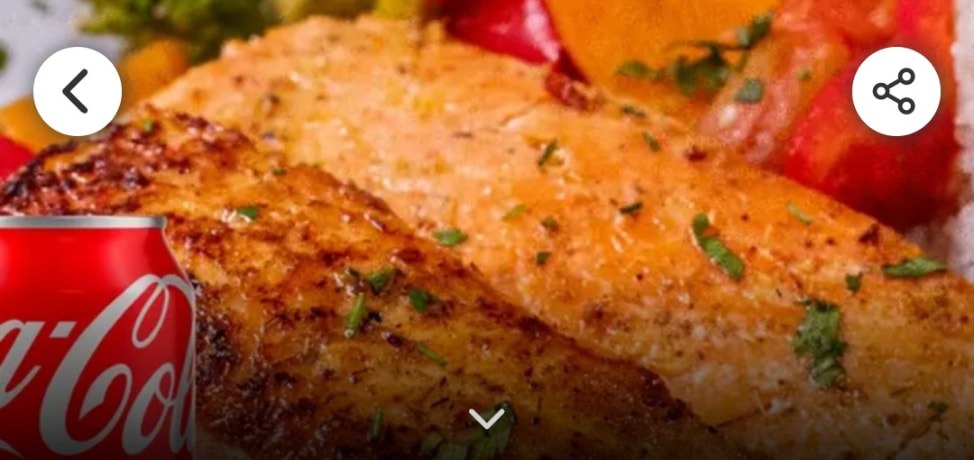 Salmão Grelhado + Arroz + Legumes Cozidos + 1 Coca Lata 350ml